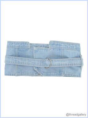 Women's Denim Corset Belt Wide Elastic Waist Cincher for Dress